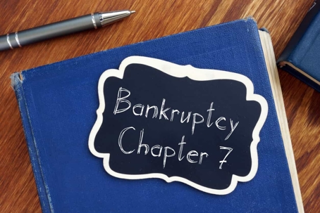 Chapter 7 bankruptcy on a notebook